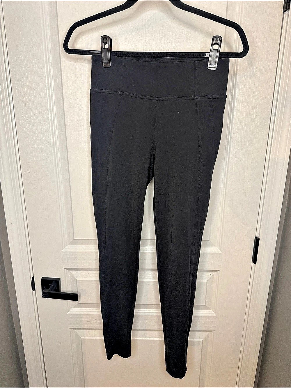 lululemon athletica Pull-On Zip-Front High-Rise Pant *Full Length Black Leggings